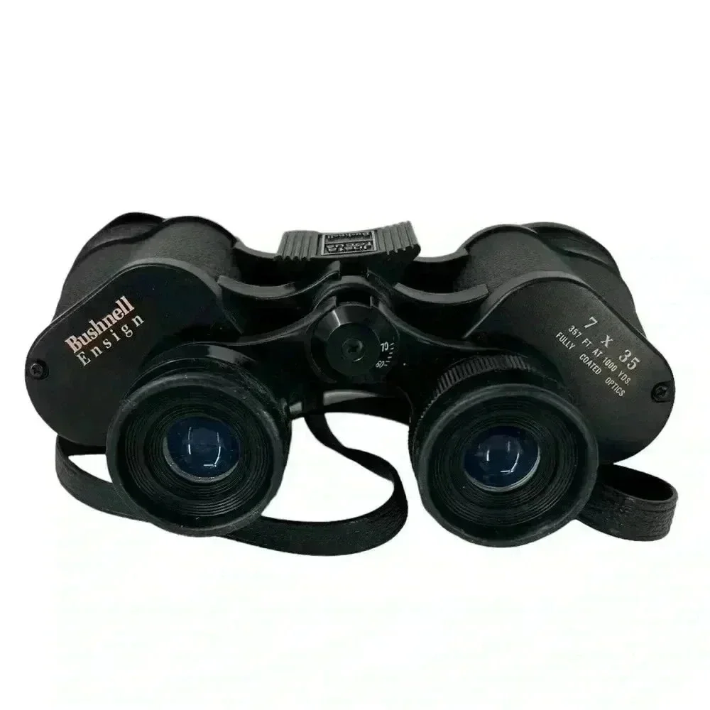 Vintage Bushnell Ensign 7x35 Binoculars Insta-Focus Optics, Case, Retro